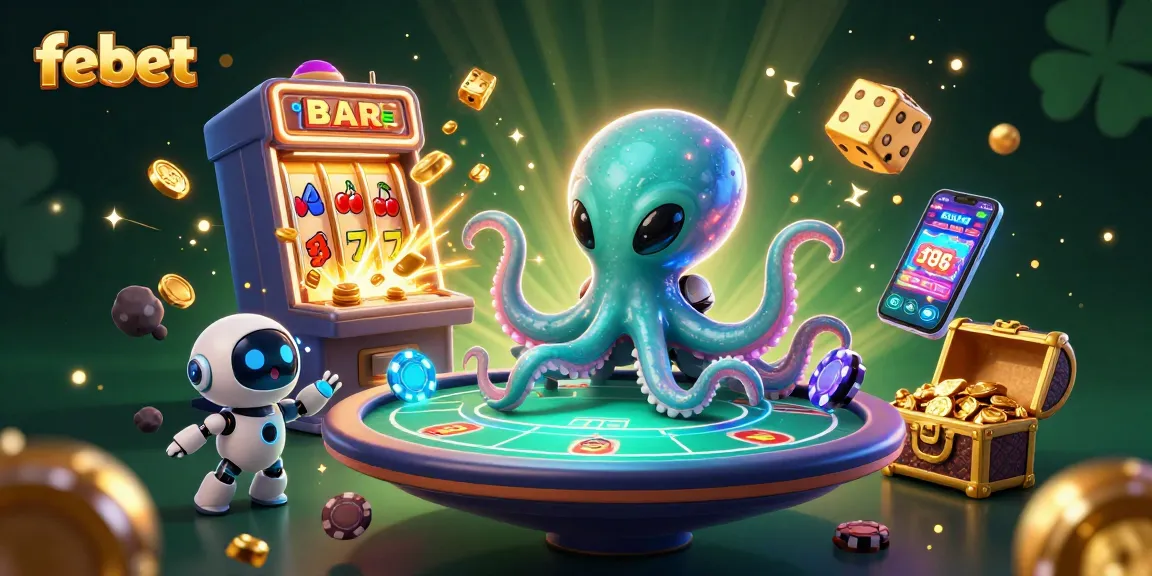 Engage in thrilling action at febet, where an octopus runs a holographic poker table with excitement