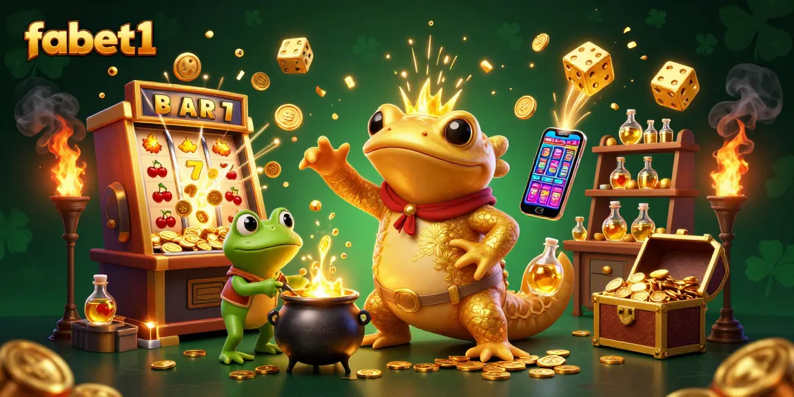 Transform your gaming with fabet1 as a golden salamander alchemist creates riches in a vibrant online casino.